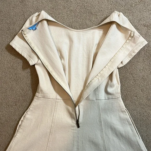 ⬇️PRICE DROP New Draper James Cream Denim Short Sleeve Circle Mini Dress, size 6 - Picture 13 of 13